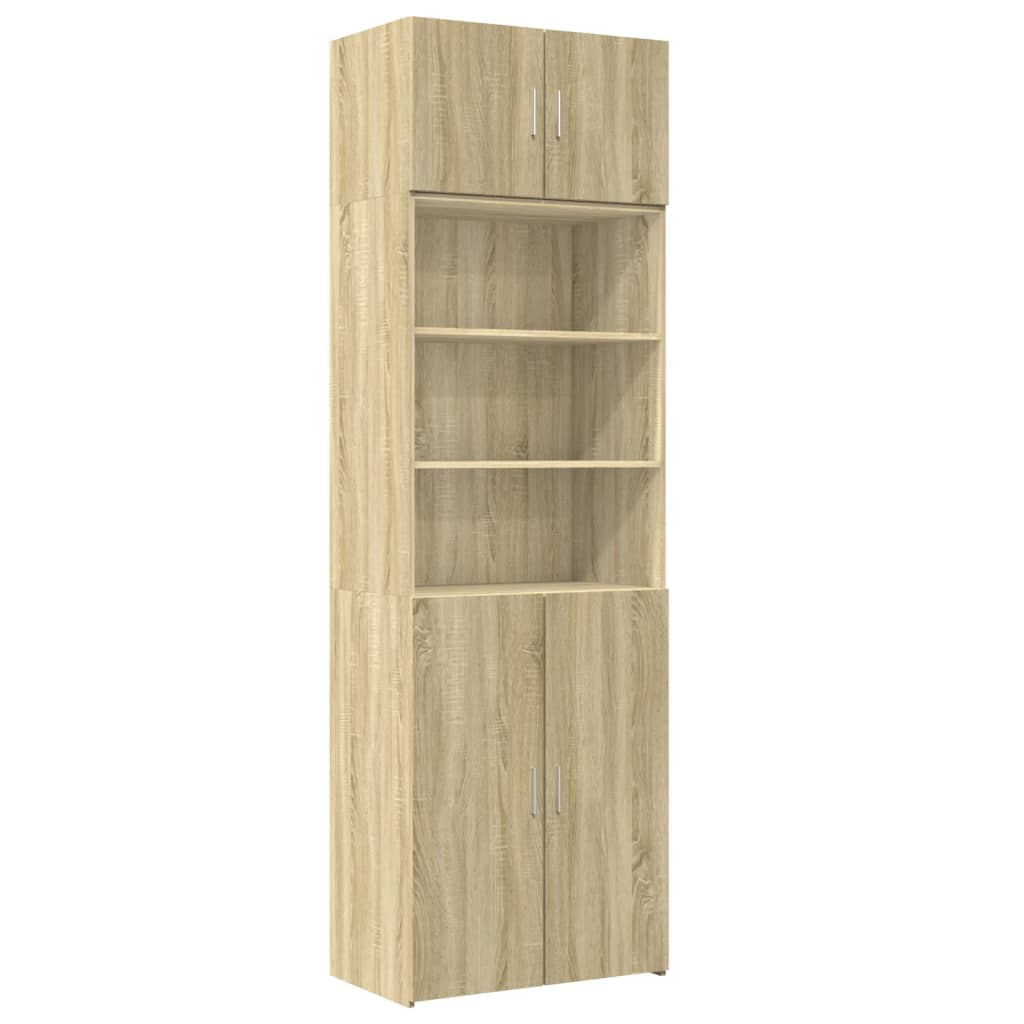 Opbergkast 70x42,5x225 cm bewerkt hout sonoma eikenkleurig is nu te koop bij PeponiXL, paradijselijk wonen!