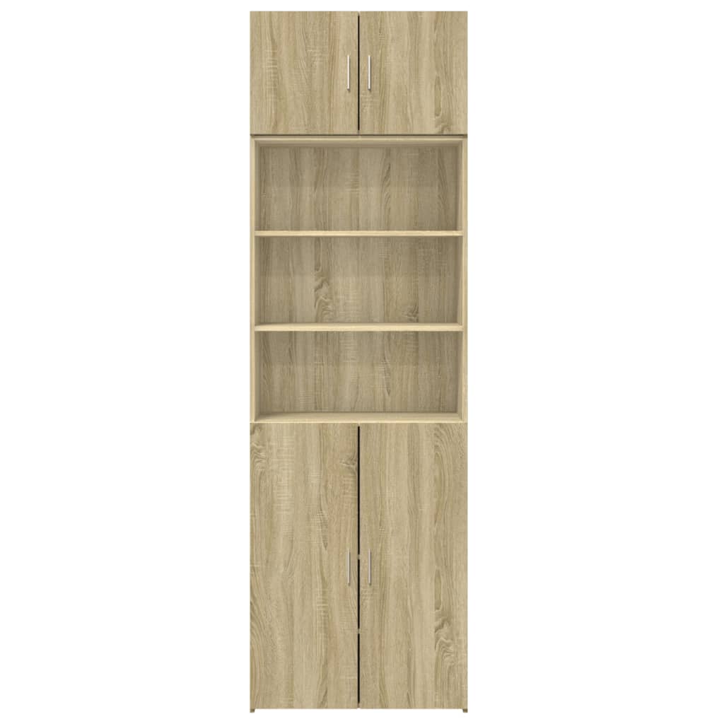 Opbergkast 70x42,5x225 cm bewerkt hout sonoma eikenkleurig is nu te koop bij PeponiXL, paradijselijk wonen!