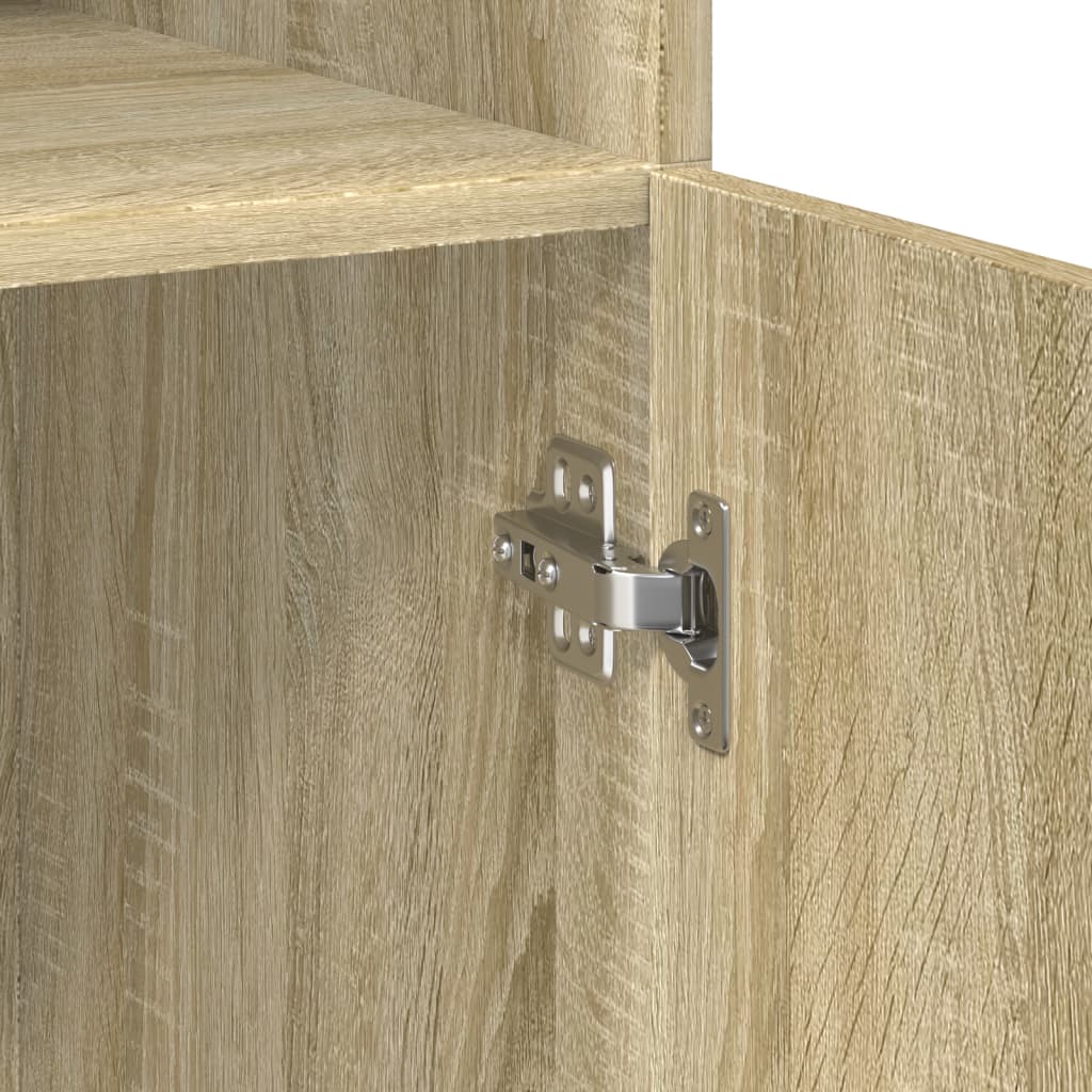 Opbergkast 70x42,5x225 cm bewerkt hout sonoma eikenkleurig is nu te koop bij PeponiXL, paradijselijk wonen!