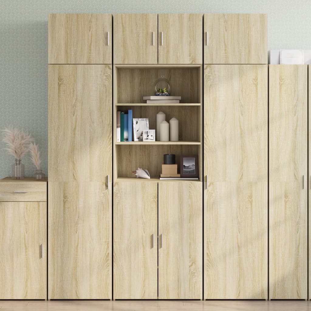 Opbergkast 70x42,5x225 cm bewerkt hout sonoma eikenkleurig is nu te koop bij PeponiXL, paradijselijk wonen!