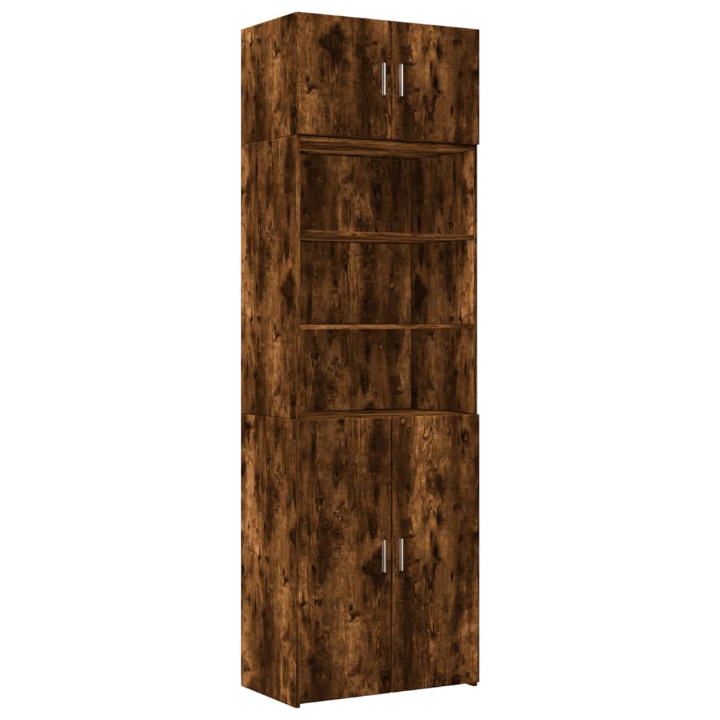 Opbergkast 70x42,5x225 cm bewerkt hout gerookt eikenkleur is nu te koop bij PeponiXL, paradijselijk wonen!