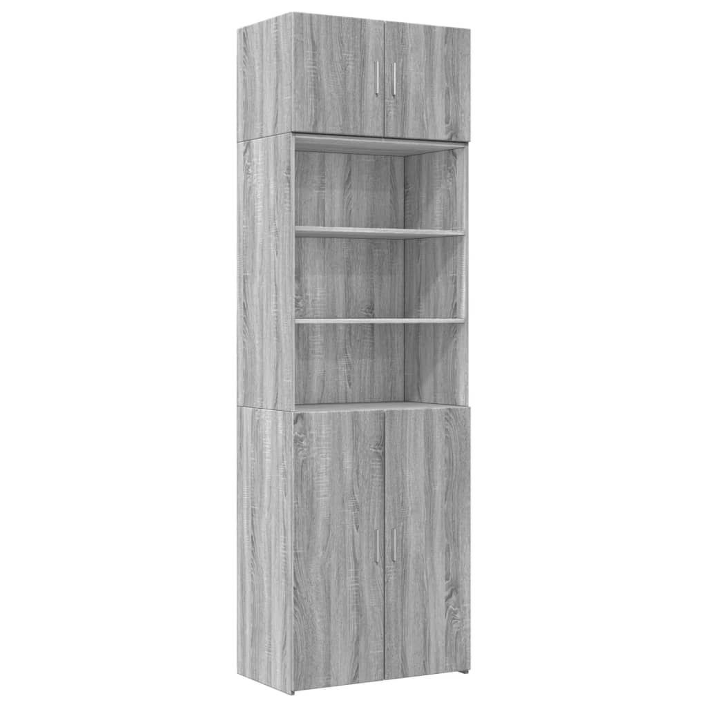 Opbergkast 70x42,5x225 cm bewerkt hout grijs sonoma eikenkleur is nu te koop bij PeponiXL, paradijselijk wonen!