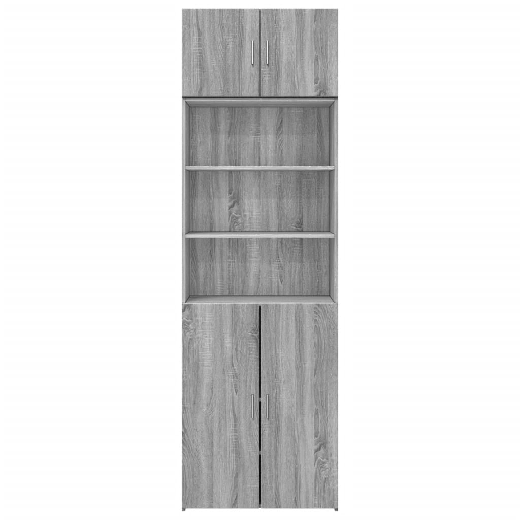 Opbergkast 70x42,5x225 cm bewerkt hout grijs sonoma eikenkleur is nu te koop bij PeponiXL, paradijselijk wonen!