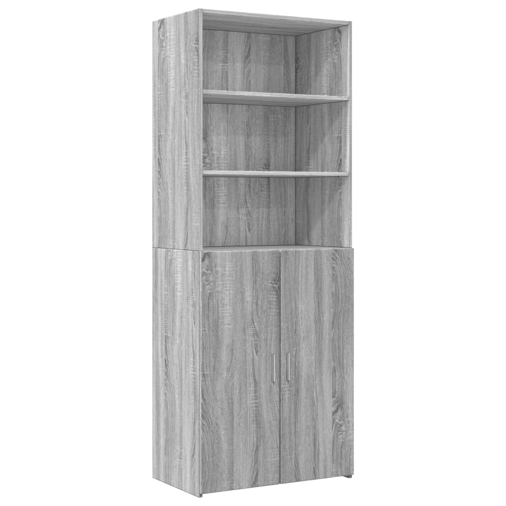Opbergkast 70x42,5x225 cm bewerkt hout grijs sonoma eikenkleur is nu te koop bij PeponiXL, paradijselijk wonen!
