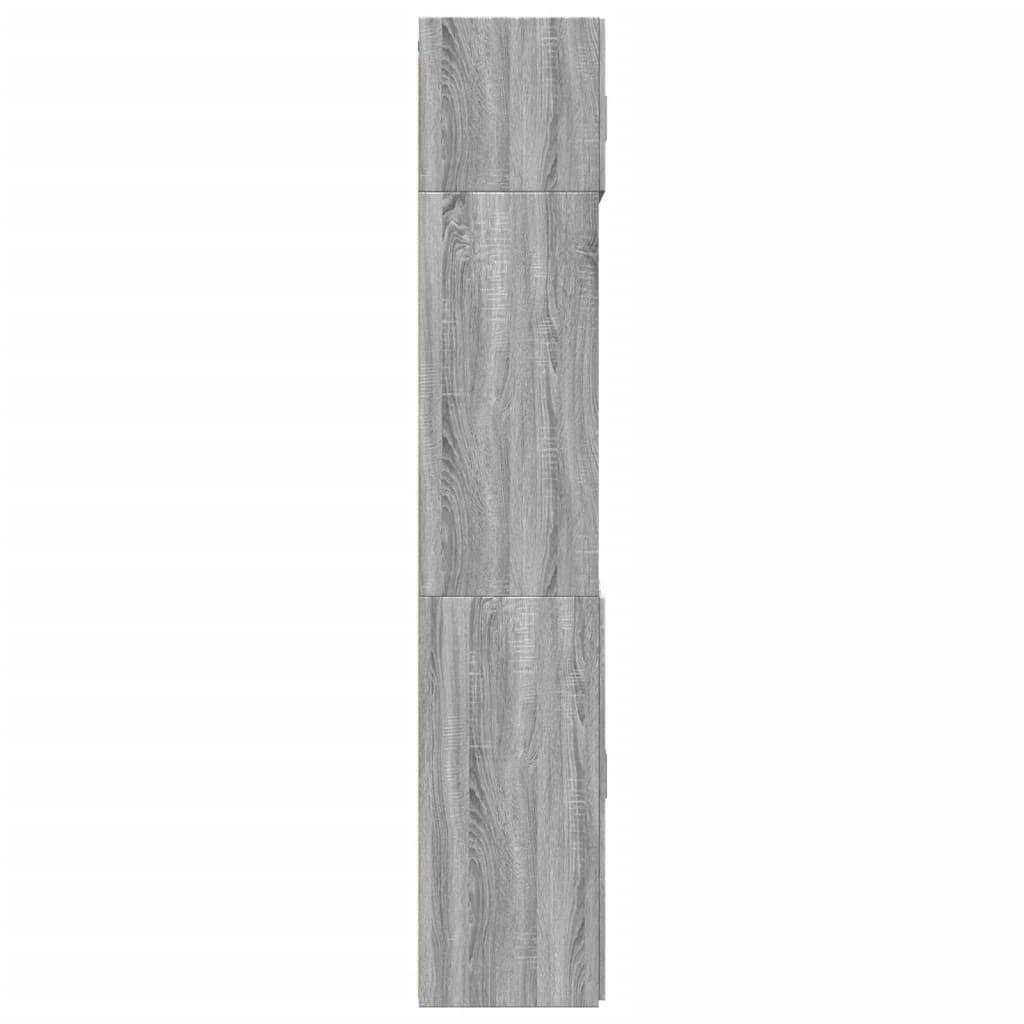 Opbergkast 70x42,5x225 cm bewerkt hout grijs sonoma eikenkleur is nu te koop bij PeponiXL, paradijselijk wonen!