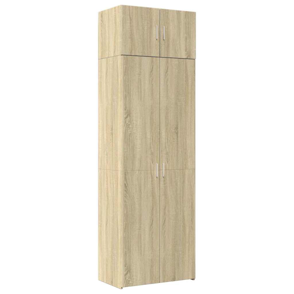 Opbergkast 70x42,5x225 cm bewerkt hout sonoma eikenkleurig is nu te koop bij PeponiXL, paradijselijk wonen!