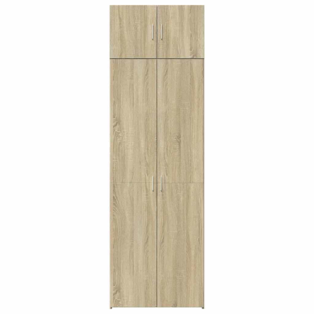 Opbergkast 70x42,5x225 cm bewerkt hout sonoma eikenkleurig is nu te koop bij PeponiXL, paradijselijk wonen!