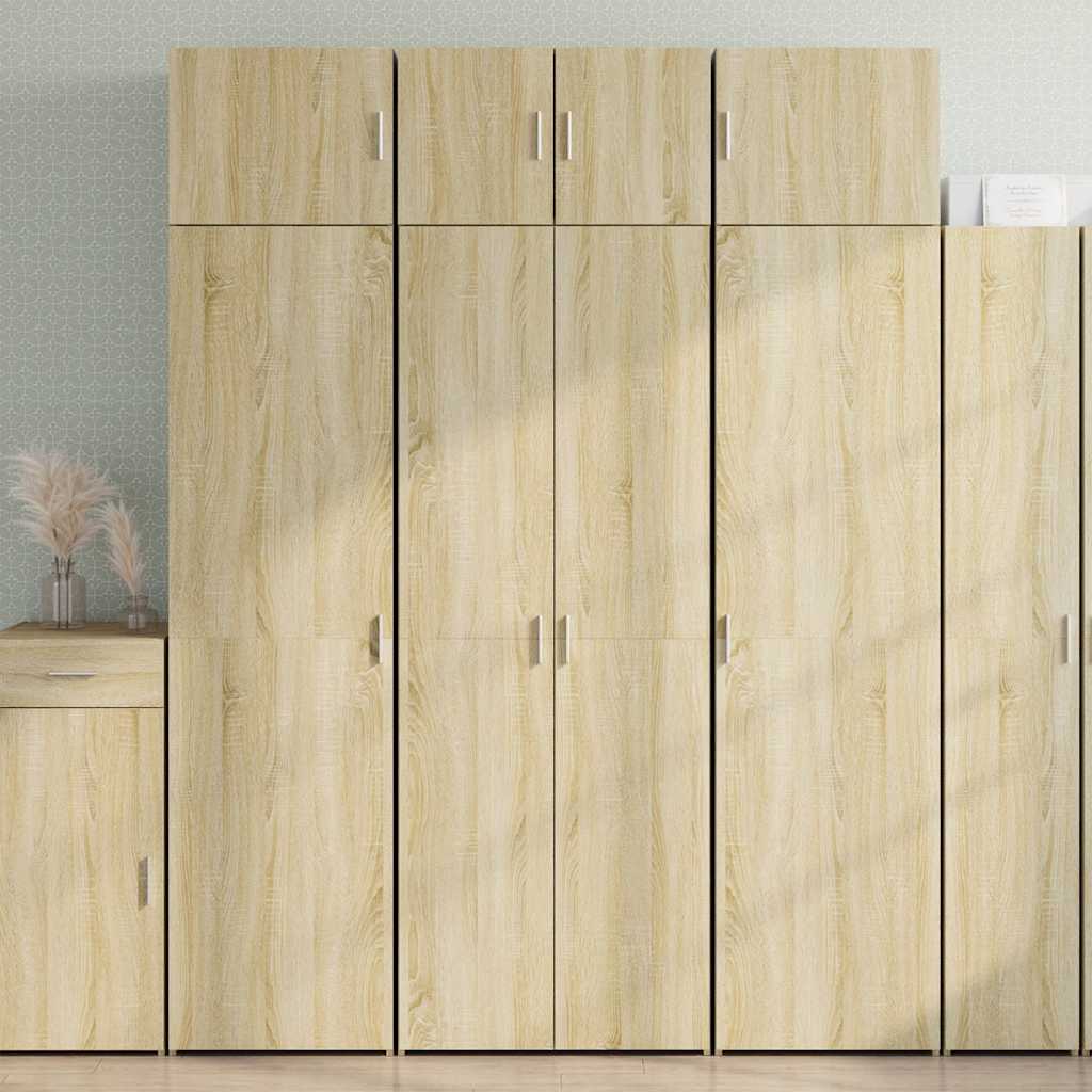 Opbergkast 70x42,5x225 cm bewerkt hout sonoma eikenkleurig is nu te koop bij PeponiXL, paradijselijk wonen!