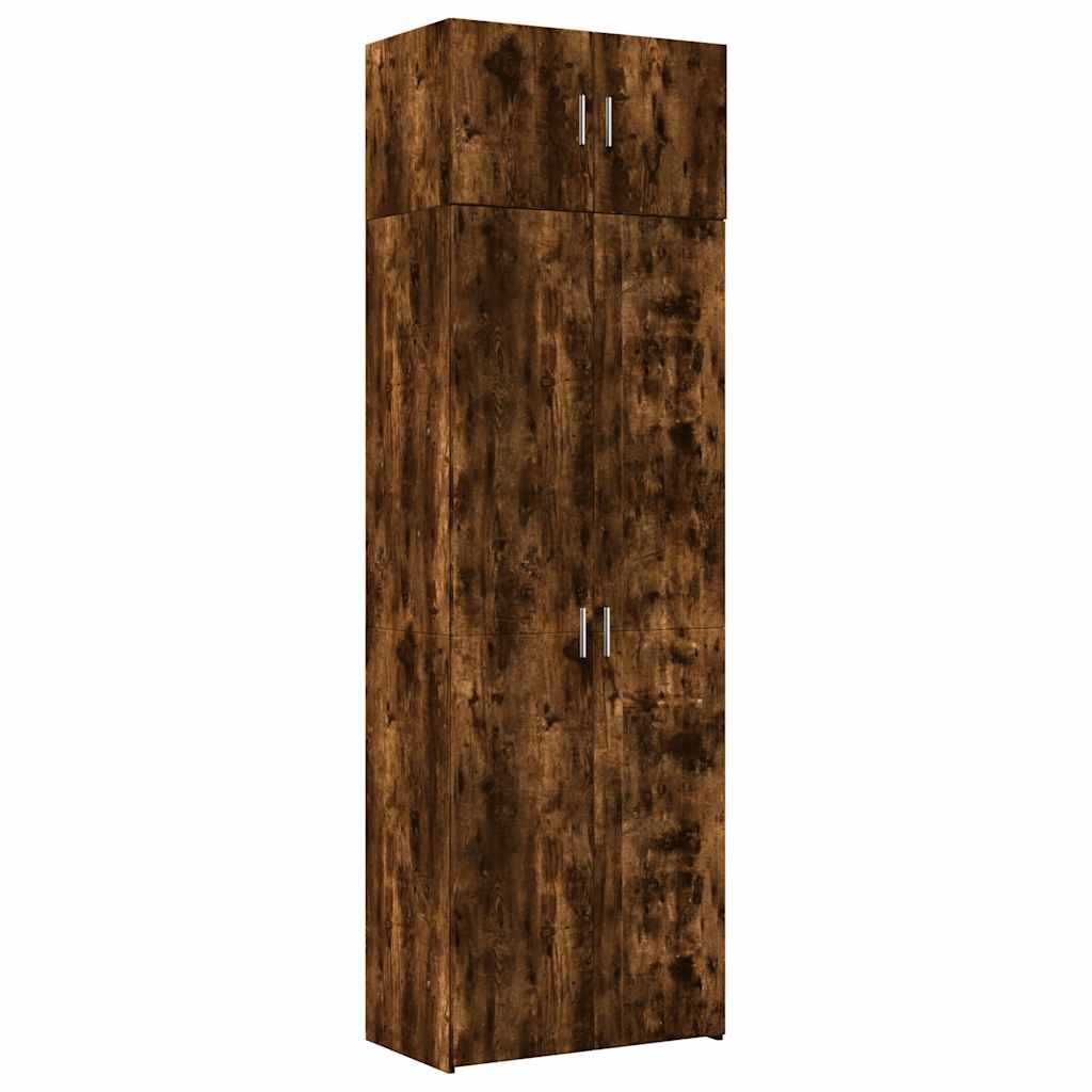 Opbergkast 70x42,5x225 cm bewerkt hout gerookt eikenkleur is nu te koop bij PeponiXL, paradijselijk wonen!