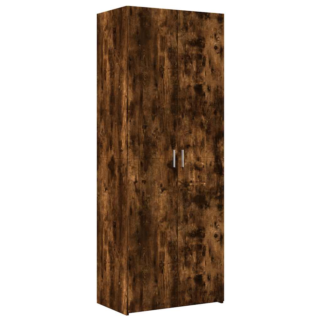 Opbergkast 70x42,5x225 cm bewerkt hout gerookt eikenkleur is nu te koop bij PeponiXL, paradijselijk wonen!