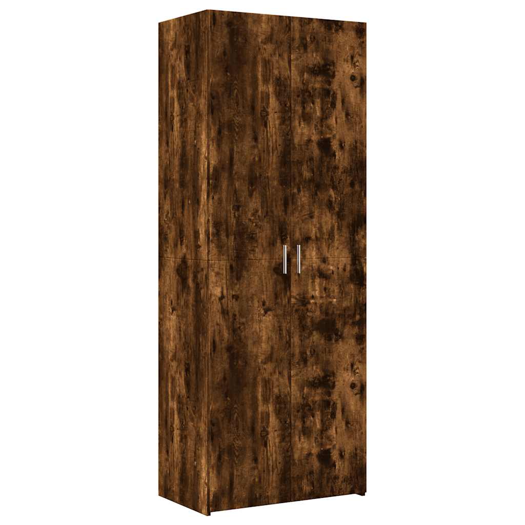 Opbergkast 70x42,5x225 cm bewerkt hout gerookt eikenkleur is nu te koop bij PeponiXL, paradijselijk wonen!