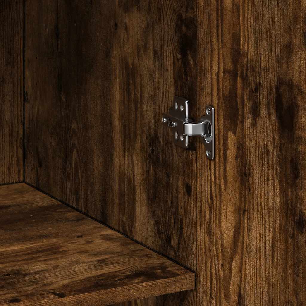 Opbergkast 70x42,5x225 cm bewerkt hout gerookt eikenkleur is nu te koop bij PeponiXL, paradijselijk wonen!
