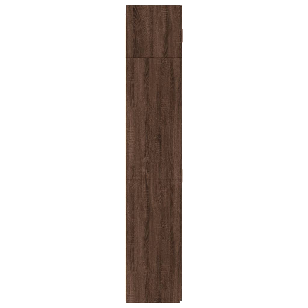 Opbergkast 70x42,5x225 cm bewerkt hout bruin eikenkleurig is nu te koop bij PeponiXL, paradijselijk wonen!