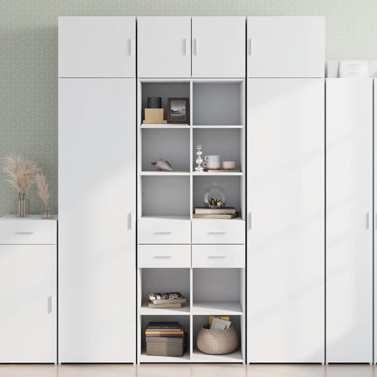 Opbergkast 70x42,5x225 cm bewerkt hout wit is nu te koop bij PeponiXL, paradijselijk wonen!