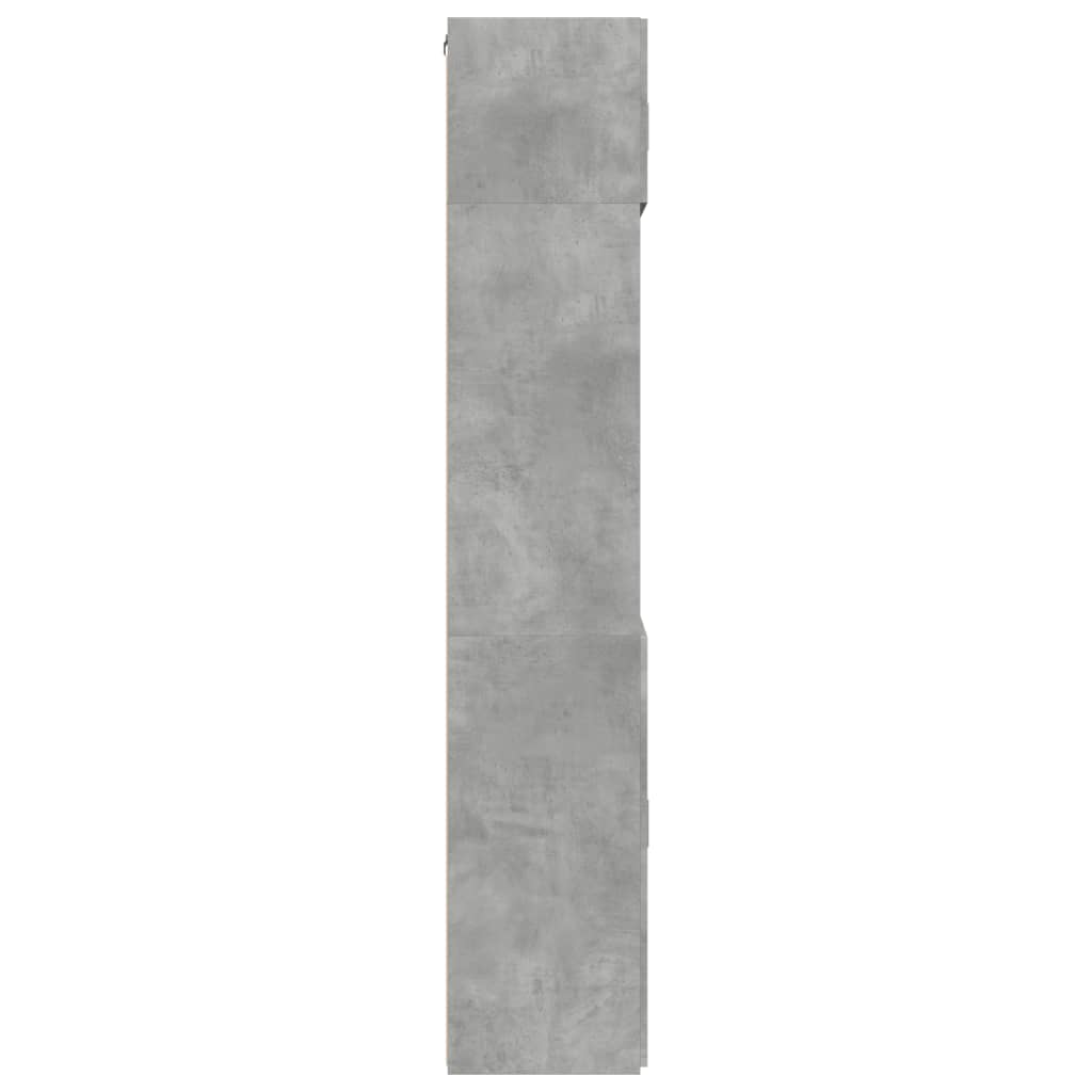 Opbergkast 80x42,5x225 cm bewerkt hout betongrijs is nu te koop bij PeponiXL, paradijselijk wonen!