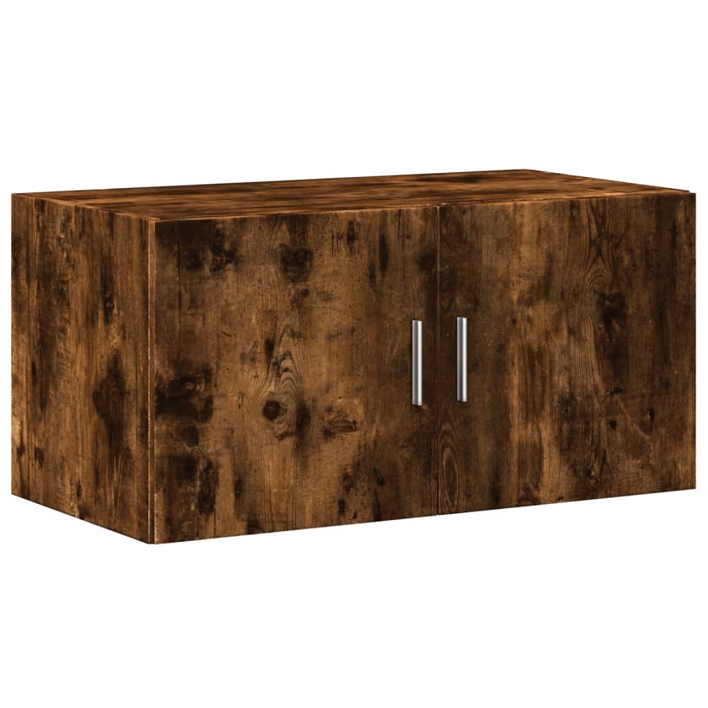 Opbergkast 80x42,5x225 cm bewerkt hout gerookt eikenkleur is nu te koop bij PeponiXL, paradijselijk wonen!