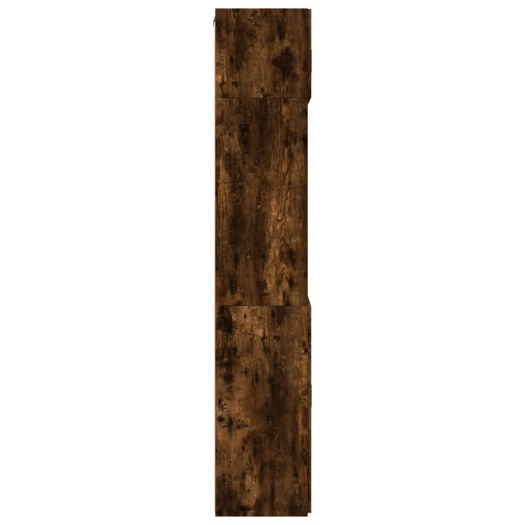 Opbergkast 80x42,5x225 cm bewerkt hout gerookt eikenkleur is nu te koop bij PeponiXL, paradijselijk wonen!