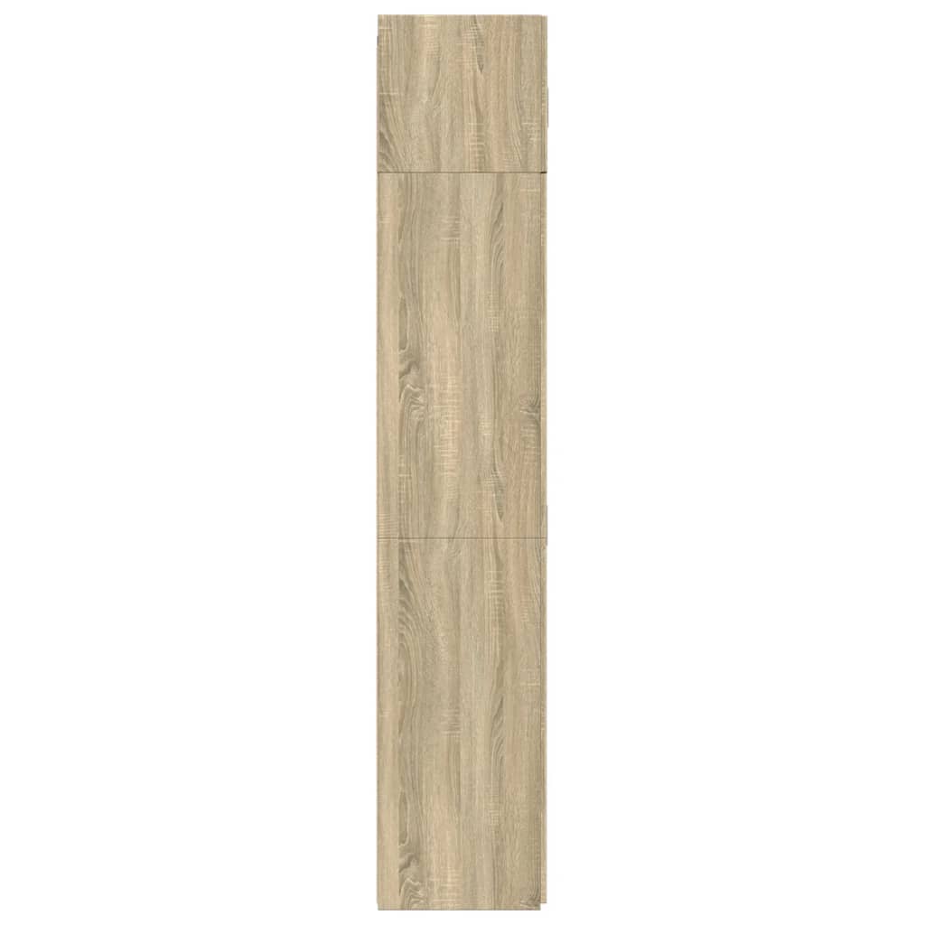 Opbergkast 80x42,5x225 cm bewerkt hout sonoma eikenkleurig is nu te koop bij PeponiXL, paradijselijk wonen!