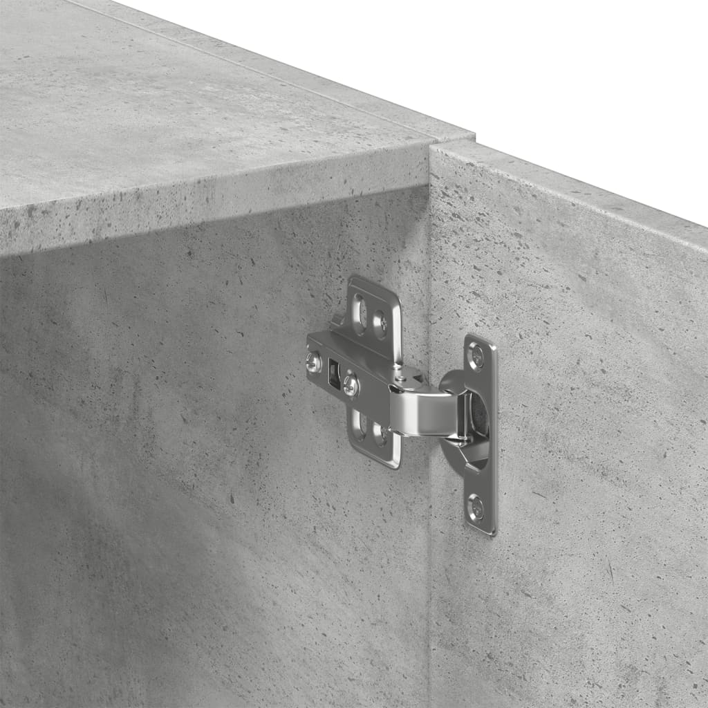 Hoge kast 80x42,5x249 cm bewerkt hout betongrijs is nu te koop bij PeponiXL, paradijselijk wonen!