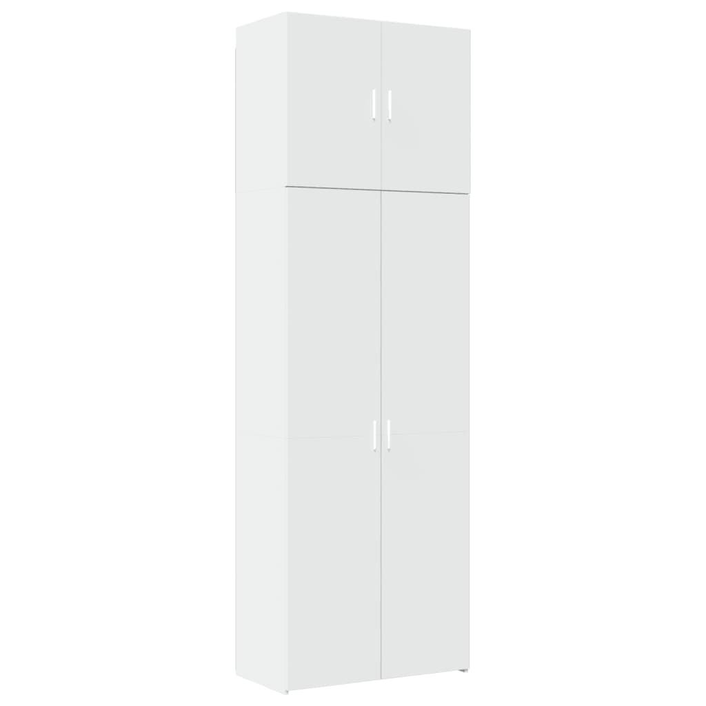 Hoge kast 80x42,5x249 cm bewerkt hout wit is nu te koop bij PeponiXL, paradijselijk wonen!