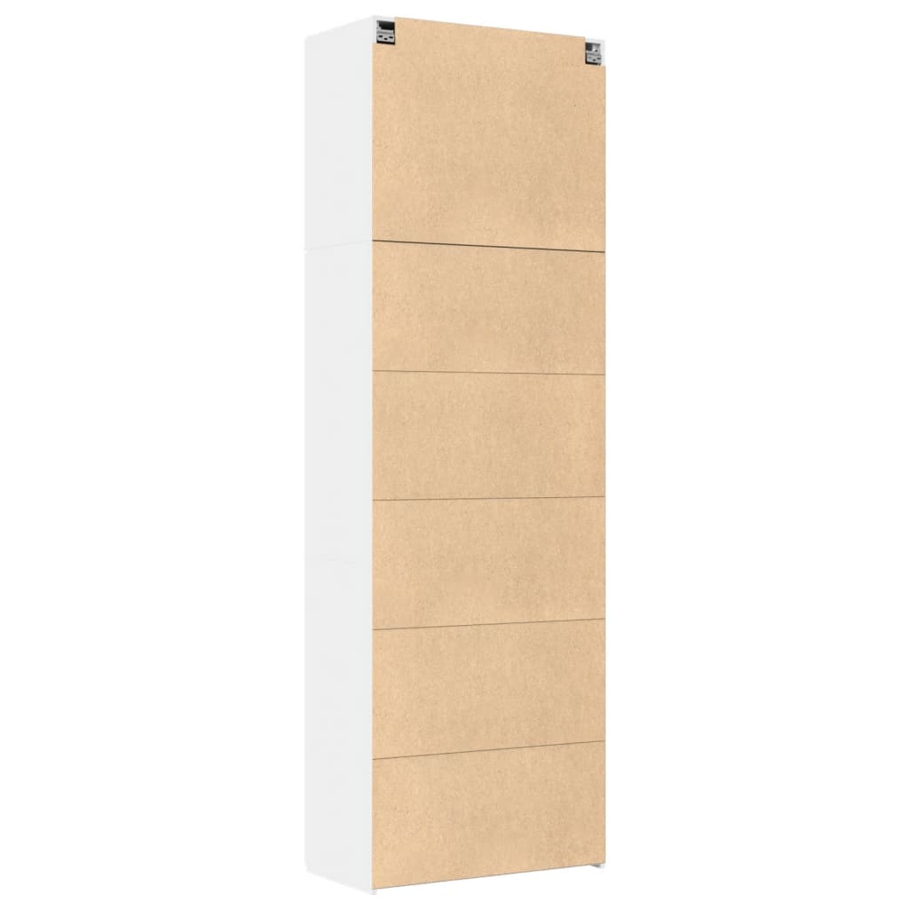 Hoge kast 80x42,5x249 cm bewerkt hout wit is nu te koop bij PeponiXL, paradijselijk wonen!