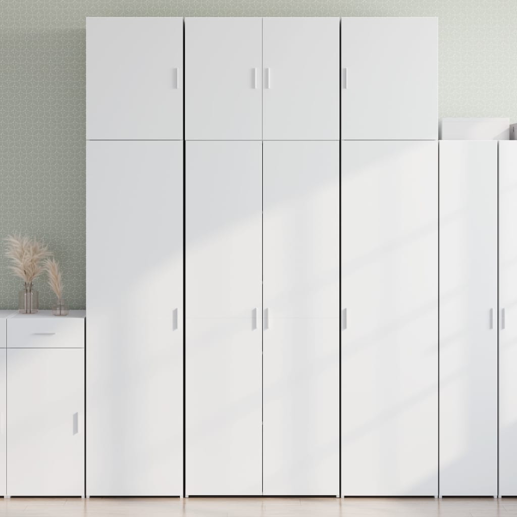 Hoge kast 80x42,5x249 cm bewerkt hout wit is nu te koop bij PeponiXL, paradijselijk wonen!