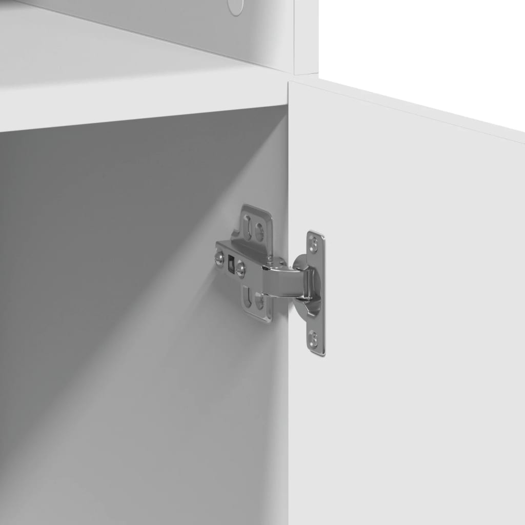 Hoge kast 80x42,5x185 cm bewerkt hout wit is nu te koop bij PeponiXL, paradijselijk wonen!