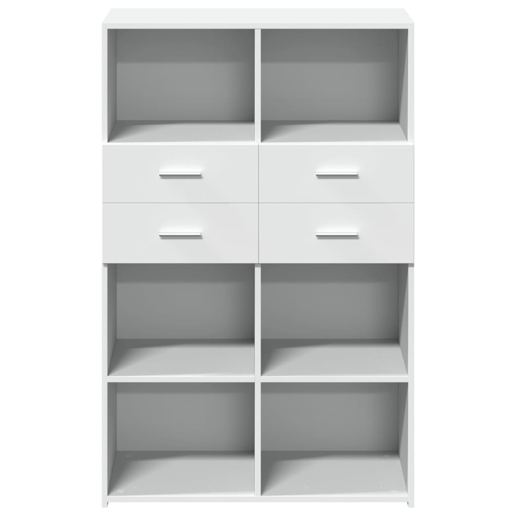 Hoge kast 80x42,5x124 cm bewerkt hout wit is nu te koop bij PeponiXL, paradijselijk wonen!