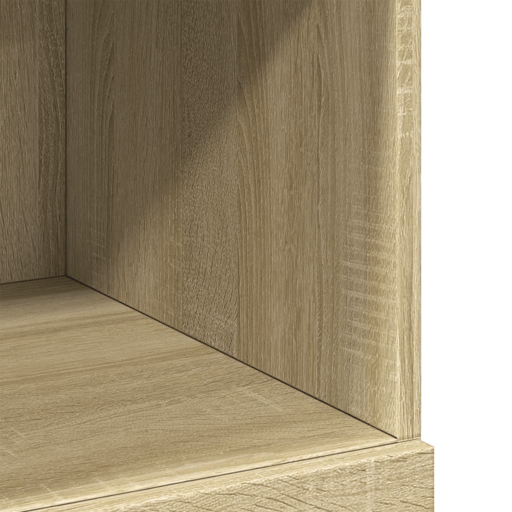 Hoge kast 80x42,5x124 cm bewerkt hout sonoma eikenkleurig is nu te koop bij PeponiXL, paradijselijk wonen!