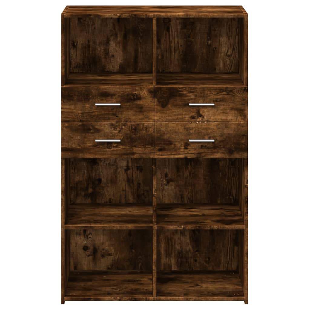 Hoge kast 80x42,5x124 cm bewerkt hout gerookt eikenkleurig is nu te koop bij PeponiXL, paradijselijk wonen!