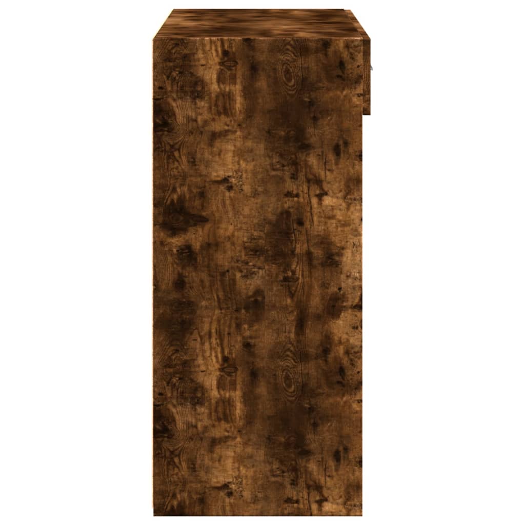 Hoge kast 80x42,5x124 cm bewerkt hout gerookt eikenkleurig is nu te koop bij PeponiXL, paradijselijk wonen!