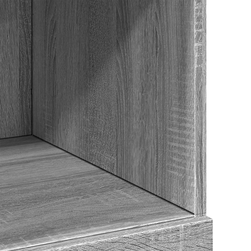 Hoge kast 80x42,5x124 cm bewerkt hout grijs sonoma eikenkleurig is nu te koop bij PeponiXL, paradijselijk wonen!