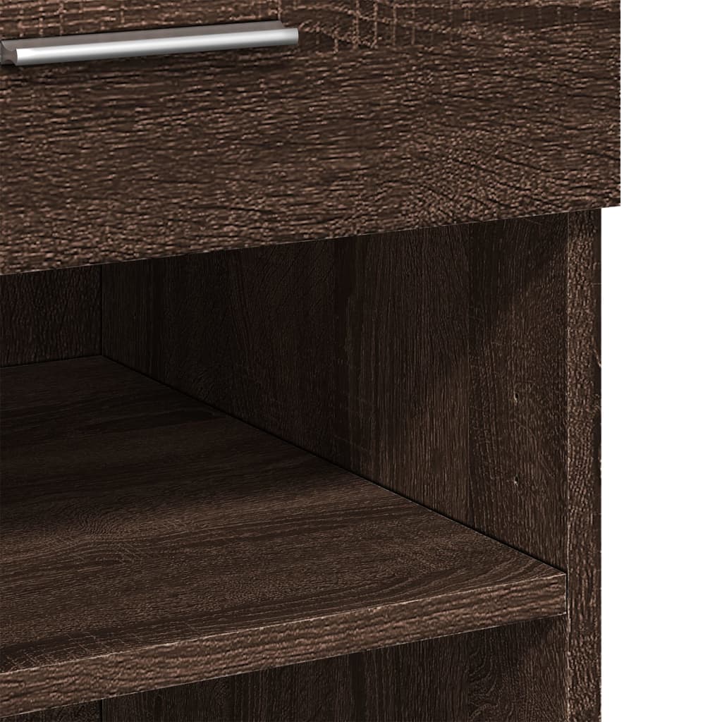 Hoge kast 80x42,5x124 cm bewerkt hout bruin eikenkleurig is nu te koop bij PeponiXL, paradijselijk wonen!