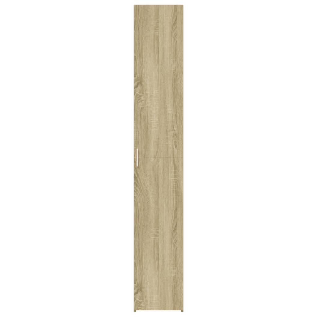 Hoge kast 30x42,5x185 cm bewerkt hout sonoma eikenkleurig is nu te koop bij PeponiXL, paradijselijk wonen!