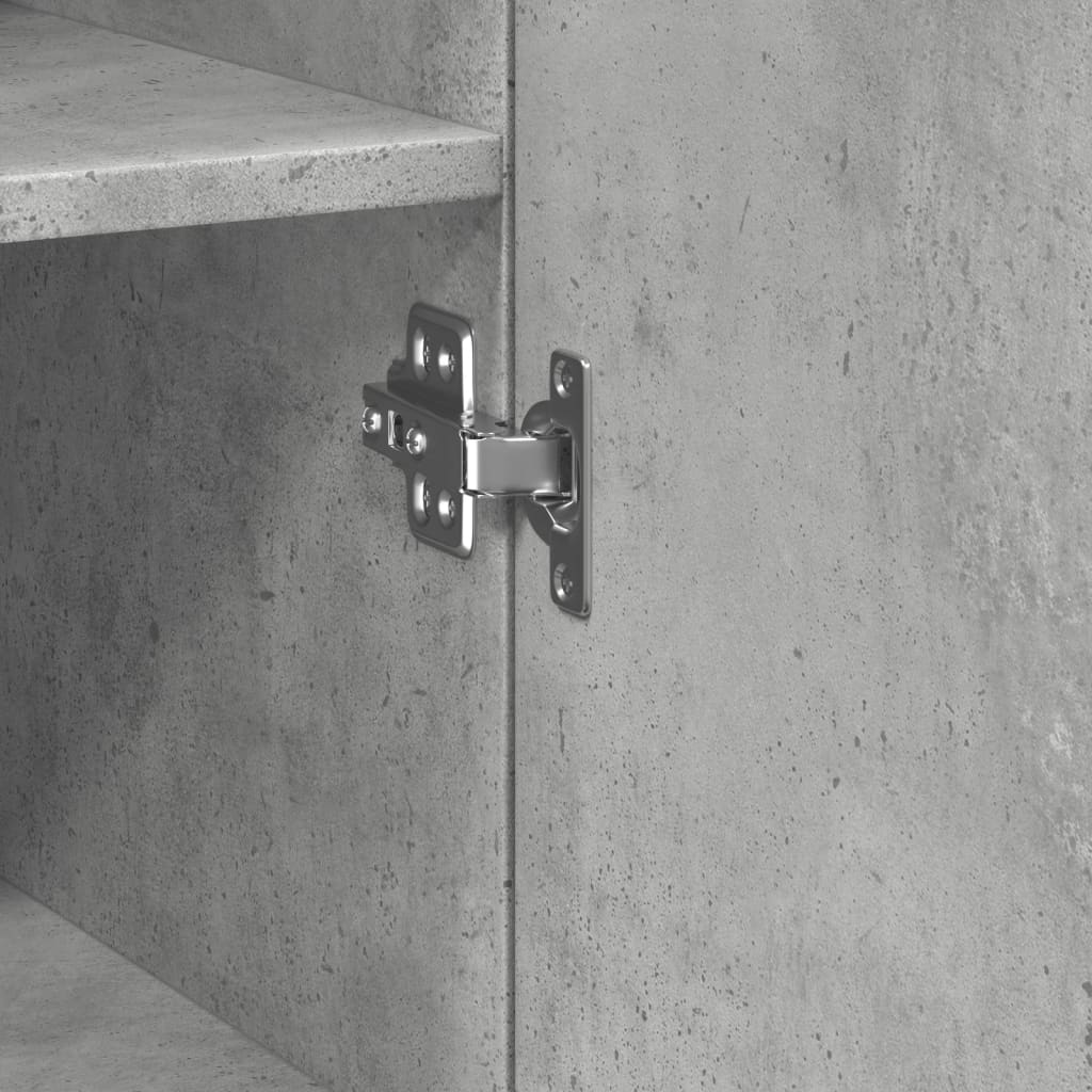 Hoge kast 30x42,5x185 cm bewerkt hout betongrijs is nu te koop bij PeponiXL, paradijselijk wonen!