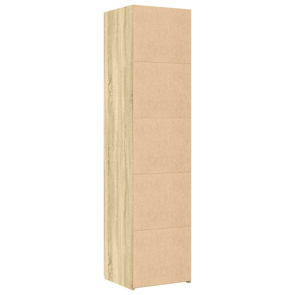 Hoge kast 45x42,5x185 cm bewerkt hout sonoma eikenkleurig is nu te koop bij PeponiXL, paradijselijk wonen!