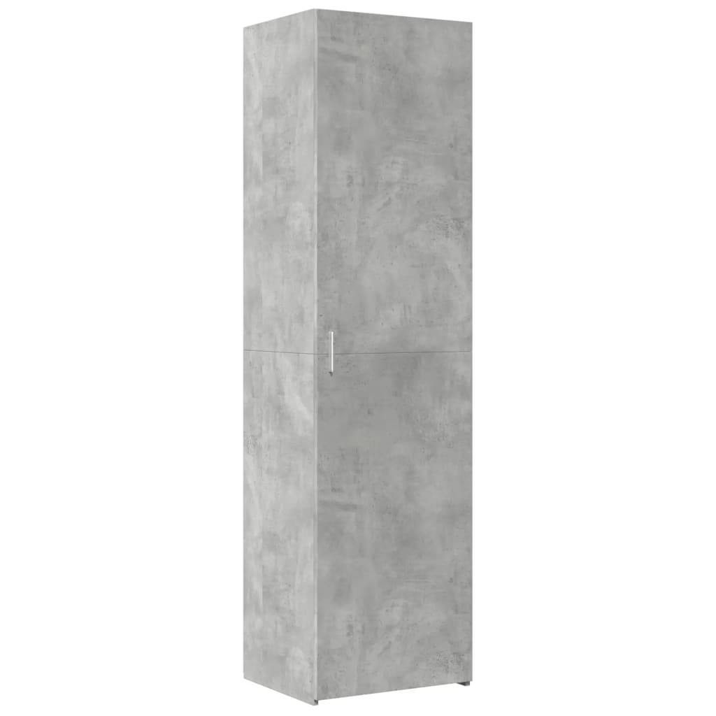 Hoge kast 50x42,5x185 cm bewerkt hout betongrijs is nu te koop bij PeponiXL, paradijselijk wonen!