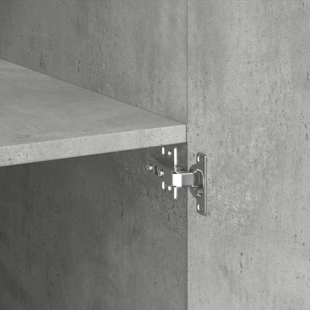 Hoge kast 70x42,5x185 cm bewerkt hout betongrijs is nu te koop bij PeponiXL, paradijselijk wonen!