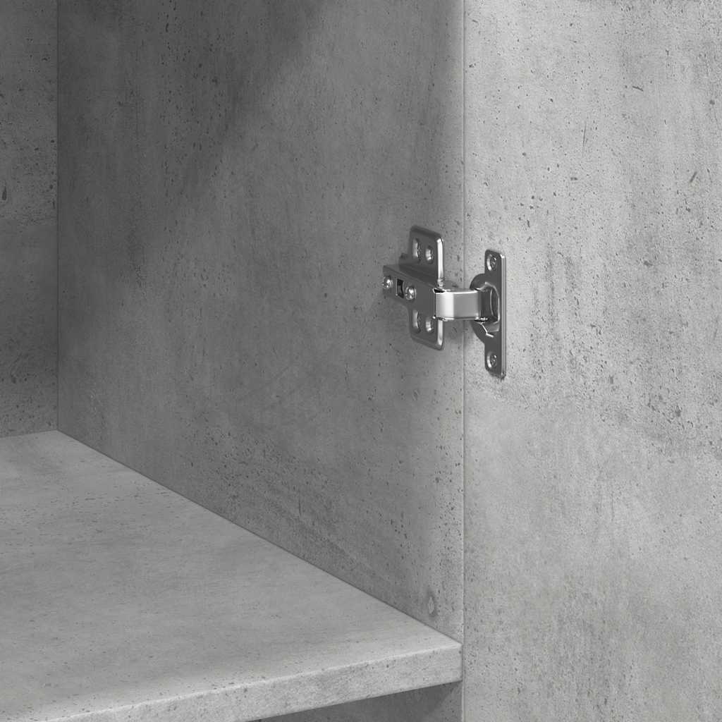 Hoge kast 70x42,5x185 cm bewerkt hout betongrijs is nu te koop bij PeponiXL, paradijselijk wonen!