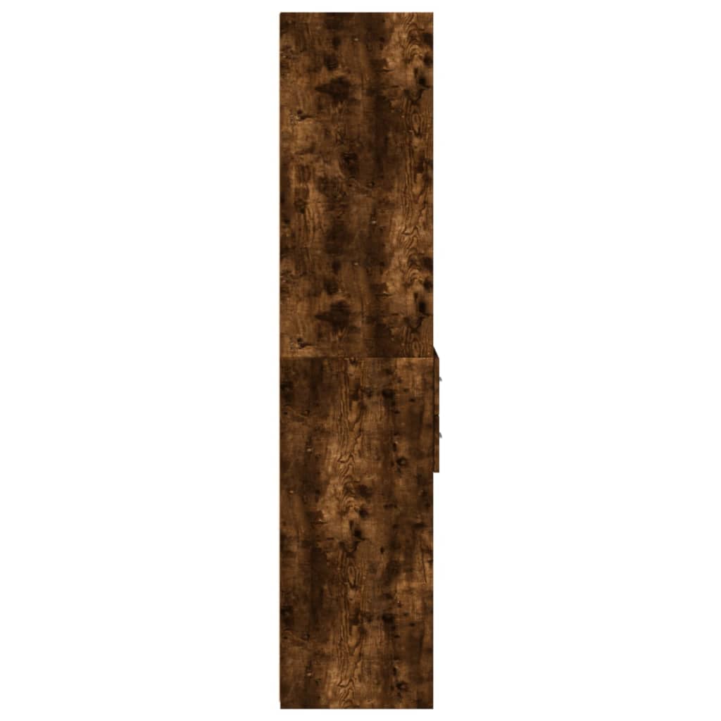 Hoge kast 40x42,5x185 cm bewerkt hout gerookt eikenkleurig is nu te koop bij PeponiXL, paradijselijk wonen!