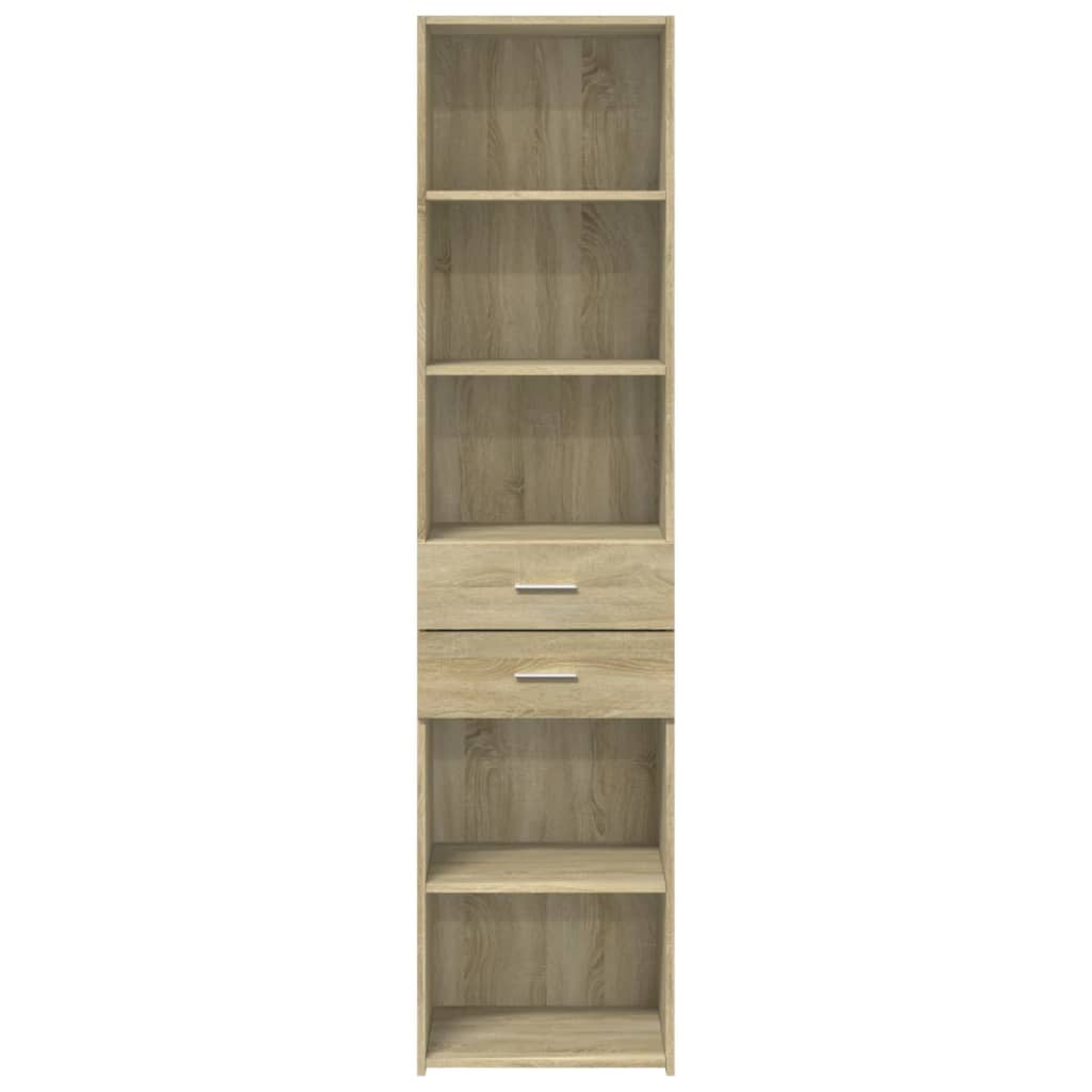 Hoge kast 45x42,5x185 cm bewerkt hout sonoma eikenkleurig is nu te koop bij PeponiXL, paradijselijk wonen!