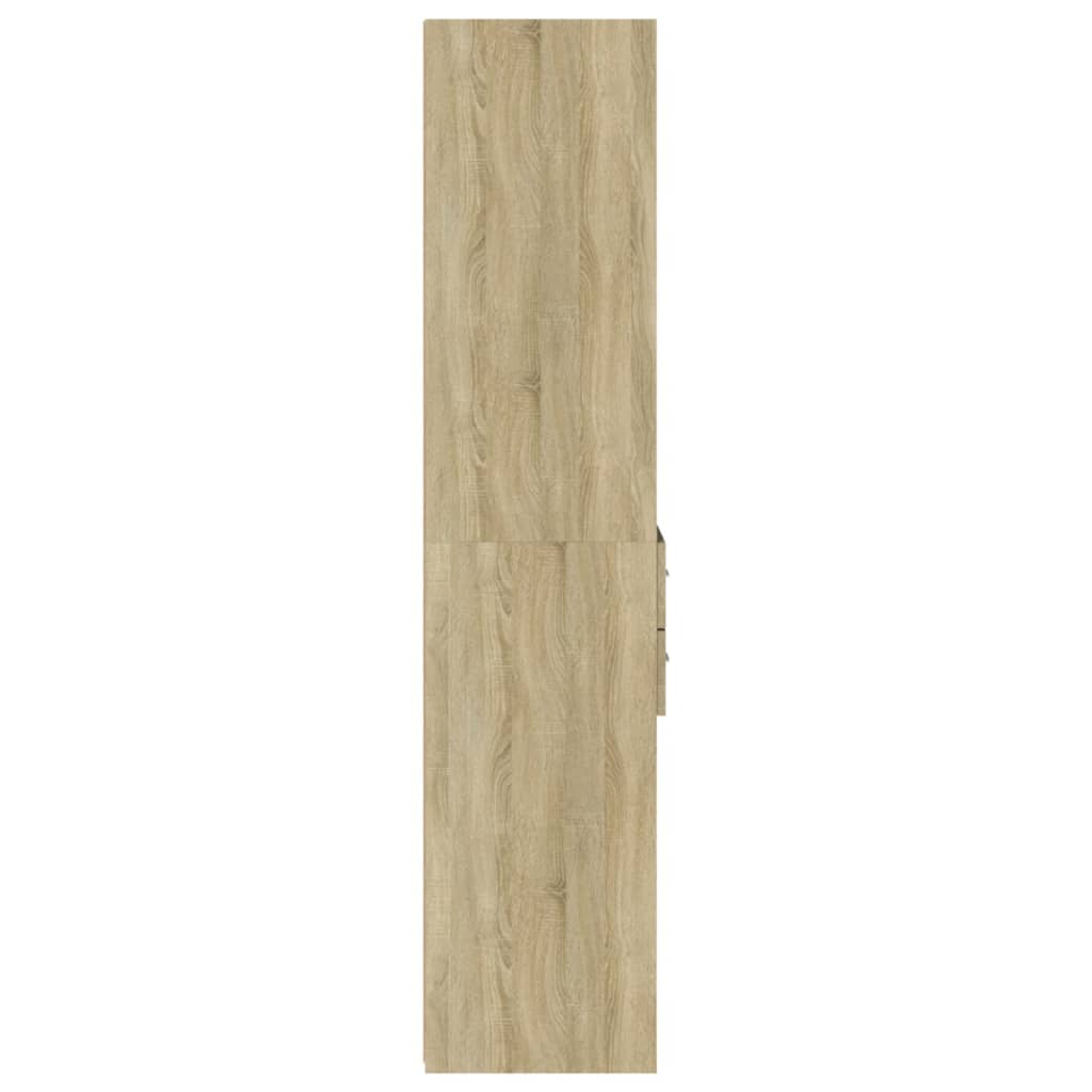 Hoge kast 45x42,5x185 cm bewerkt hout sonoma eikenkleurig is nu te koop bij PeponiXL, paradijselijk wonen!
