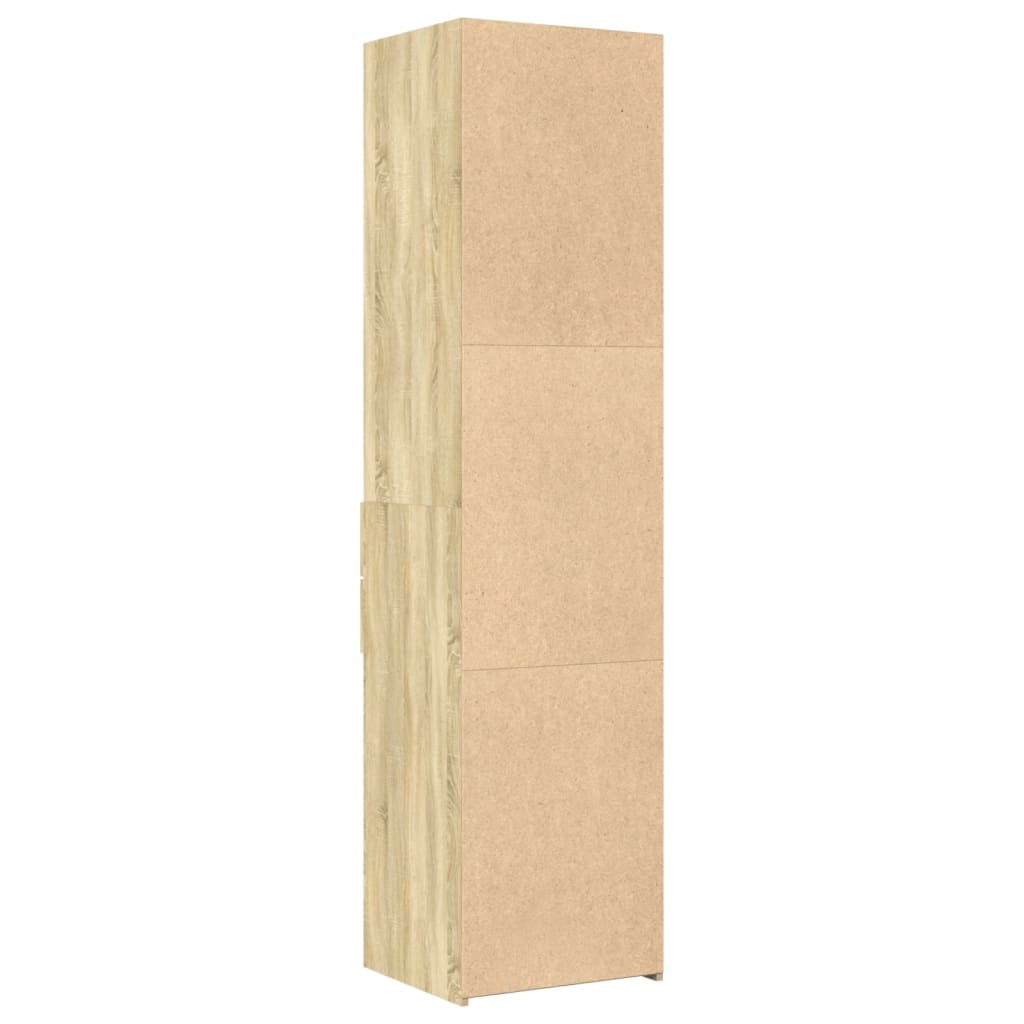 Hoge kast 45x42,5x185 cm bewerkt hout sonoma eikenkleurig is nu te koop bij PeponiXL, paradijselijk wonen!