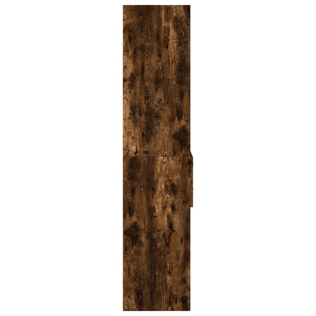 Hoge kast 50x42,5x185 cm bewerkt hout gerookt eikenkleurig is nu te koop bij PeponiXL, paradijselijk wonen!