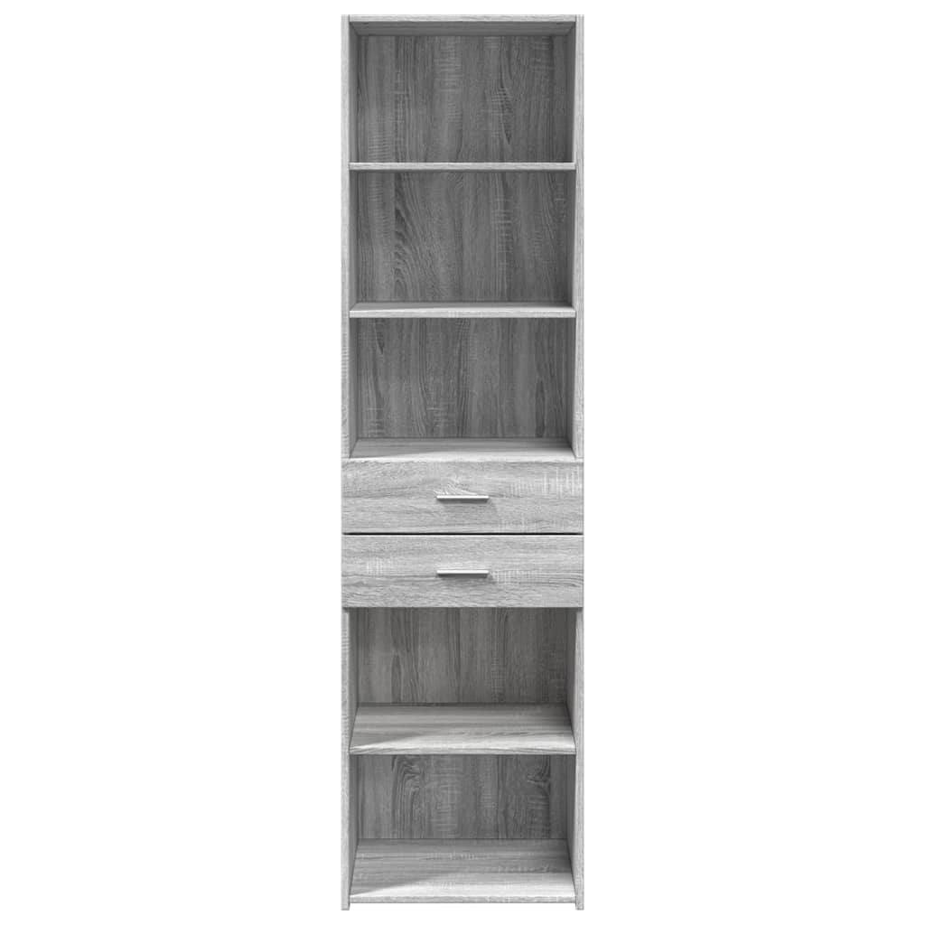 Hoge kast 50x42,5x185 cm bewerkt hout grijs sonoma eikenkleurig is nu te koop bij PeponiXL, paradijselijk wonen!
