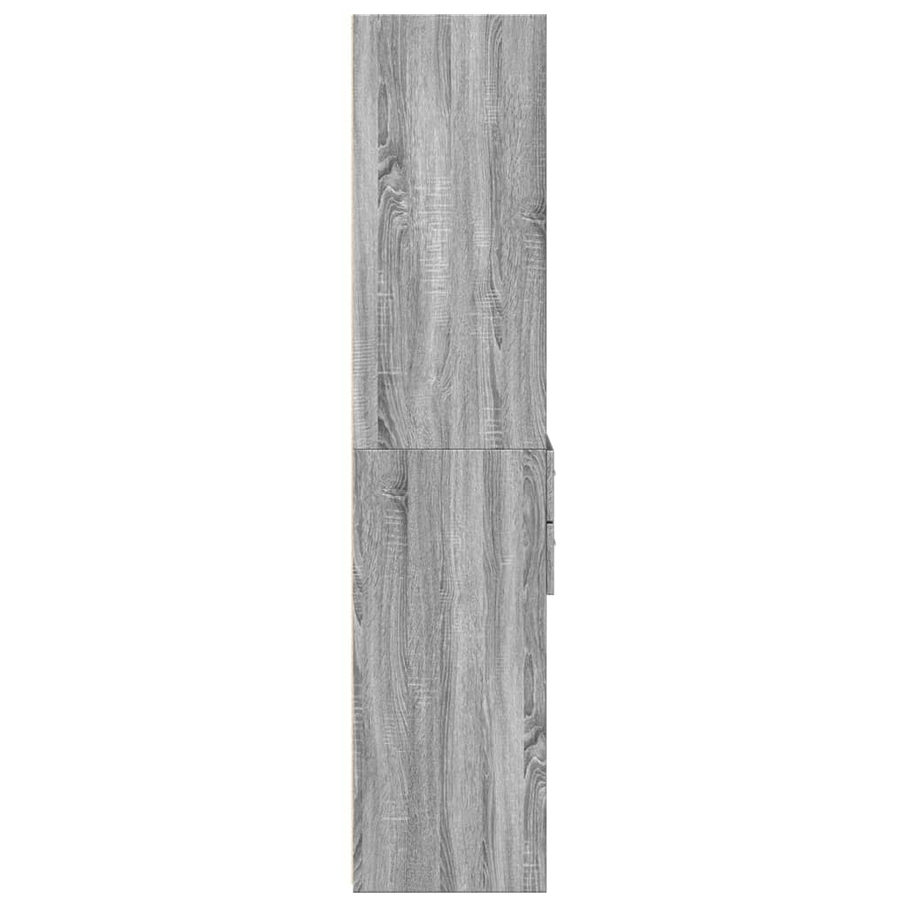 Hoge kast 50x42,5x185 cm bewerkt hout grijs sonoma eikenkleurig is nu te koop bij PeponiXL, paradijselijk wonen!