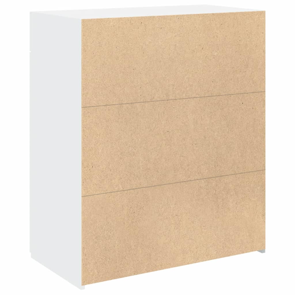 Dressoir 80x42,5x93 cm bewerkt hout wit is nu te koop bij PeponiXL, paradijselijk wonen!