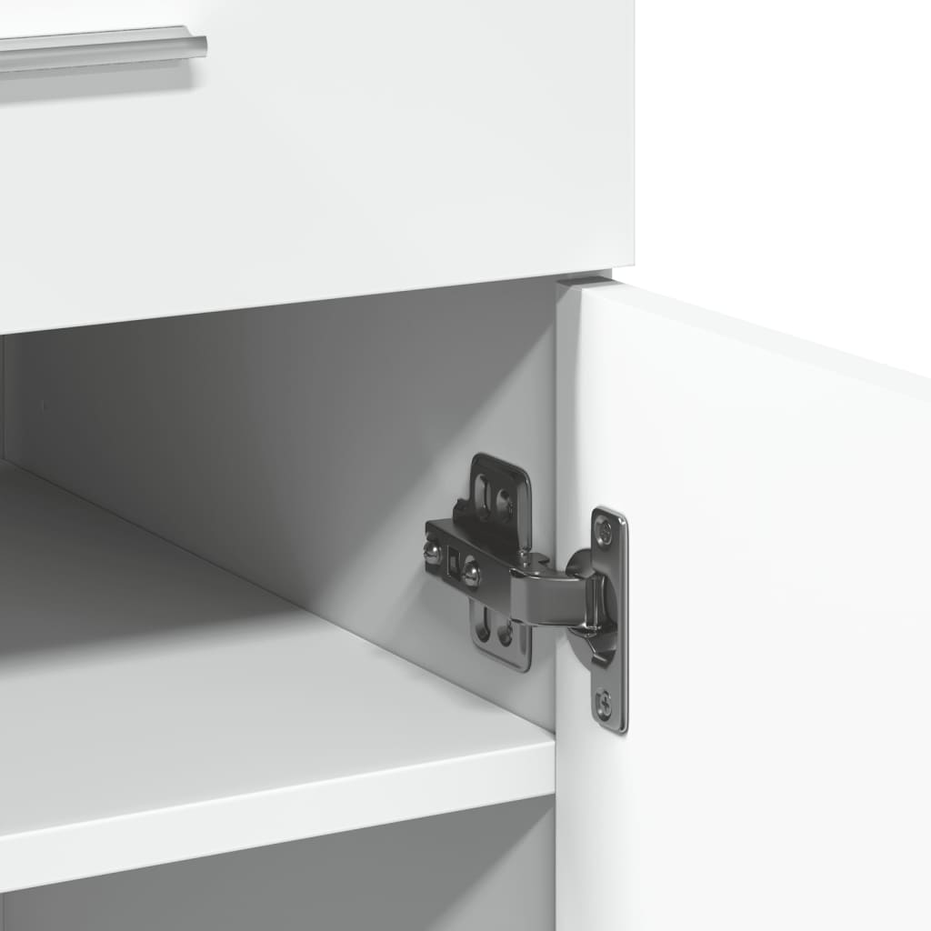 Dressoir 80x42,5x93 cm bewerkt hout wit is nu te koop bij PeponiXL, paradijselijk wonen!