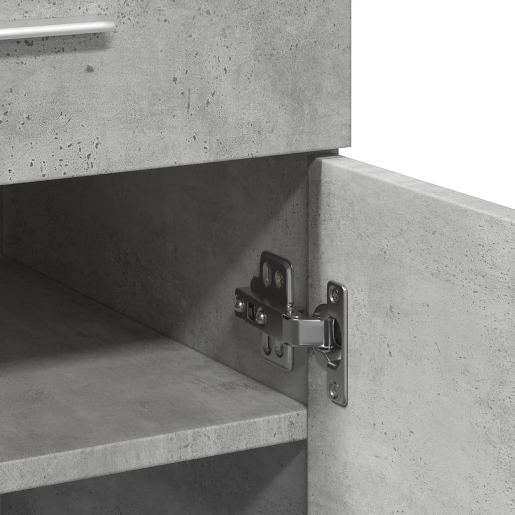 Dressoir 80x42,5x93 cm bewerkt hout betongrijs is nu te koop bij PeponiXL, paradijselijk wonen!