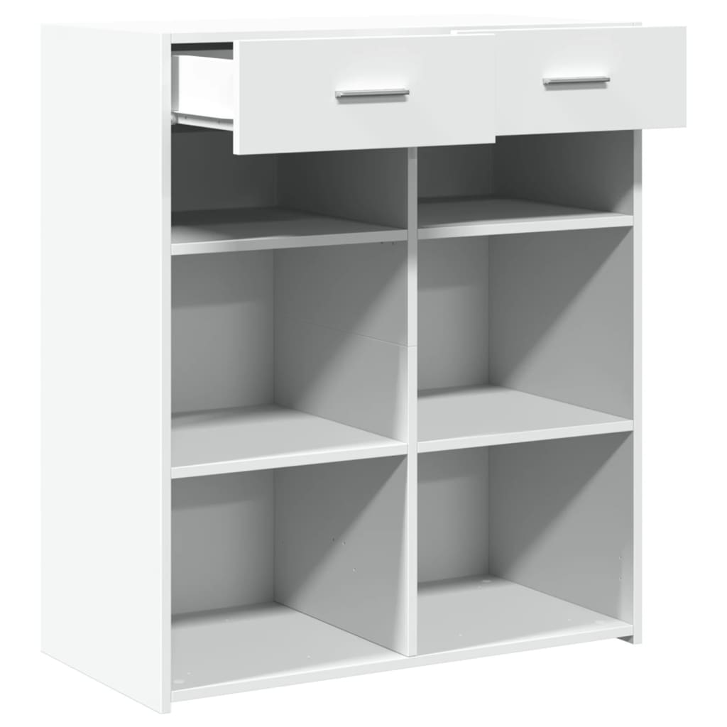 Dressoir 80x42,5x93 cm bewerkt hout wit is nu te koop bij PeponiXL, paradijselijk wonen!